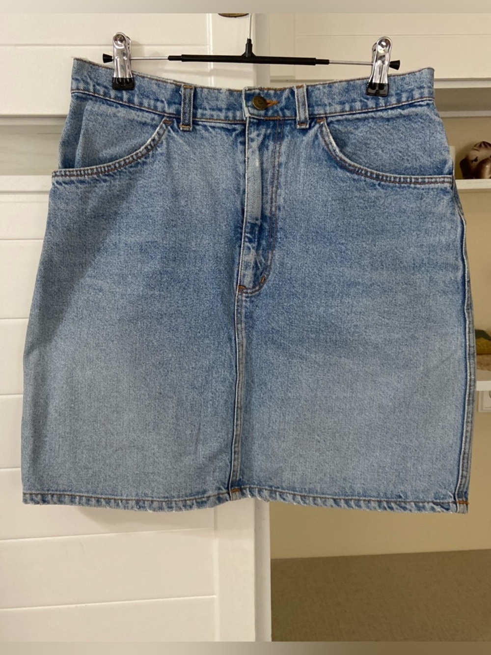 Vintage Classic Light Wash Denim Skirt